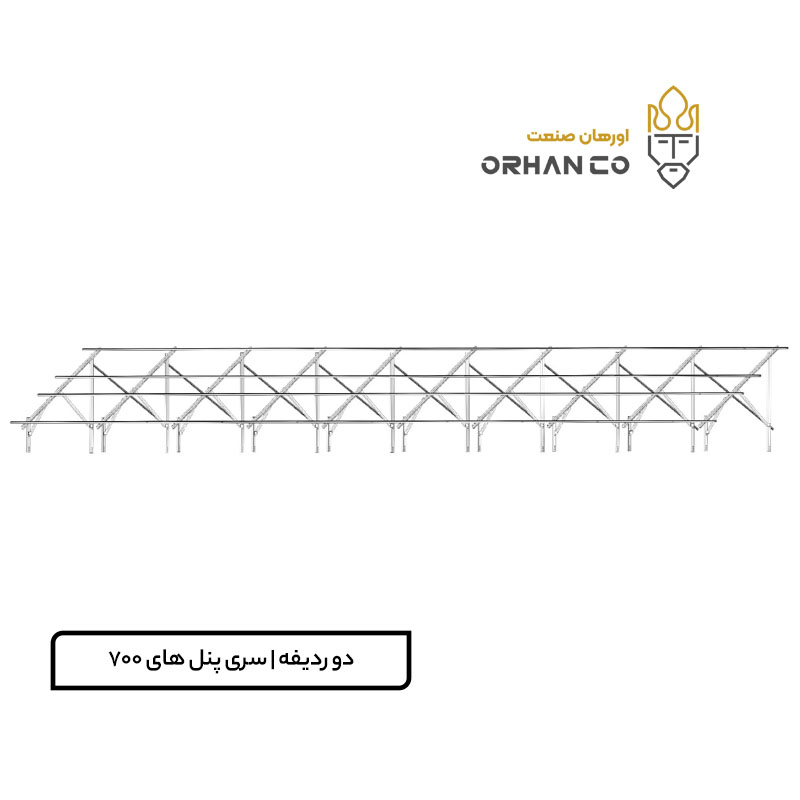 استراکچر پنل خورشیدی دو ردیف 36 پنل